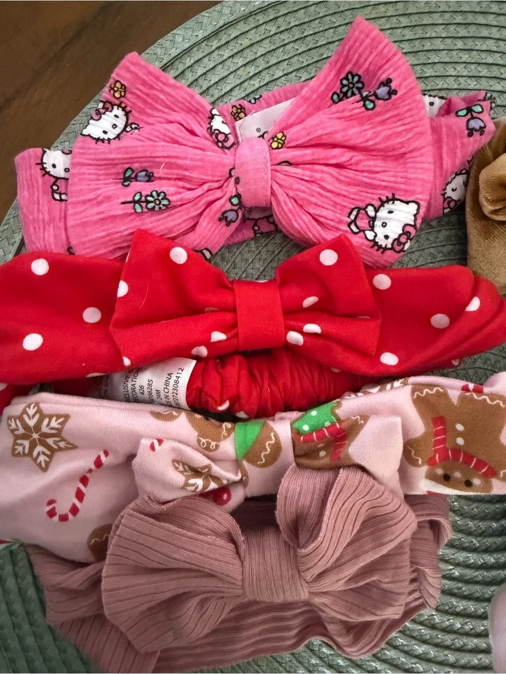 Baby Girl Bow Headbands Lot Of 8 Miscellaneous Holiday Pink Hello Kitty